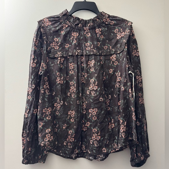 Floral Ruffle Neck Blouse By a.n.a - Picture 1 of 4